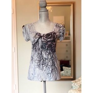 [Windsor] rose thorn graphic tee #H07